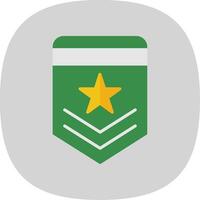 Badge Flat Curve Icon Design vector