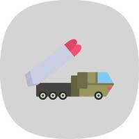 Truck Flat Curve Icon Design vector