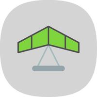 Gliding Flat Curve Icon Design vector