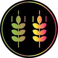 Wheat Glyph Due Color Icon Design vector