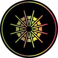 Spider Web Glyph Due Color Icon Design vector