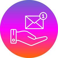 Email Line Gradient Circle Icon vector