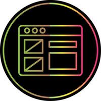 Wireframe Line Gradient Due Color Icon Design vector