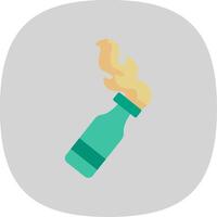 Bottle Flat Curve Icon Design vector