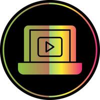 Laptop Glyph Due Color Icon Design vector