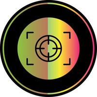 Focus Glyph Due Color Icon Design vector
