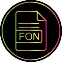 FON File Format Line Gradient Due Color Icon Design vector