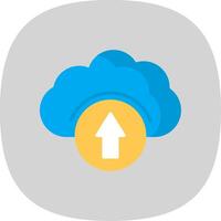 Cloud Drive Flat Curve Icon Design vector