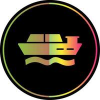 Pedal Boat Glyph Due Color Icon Design vector