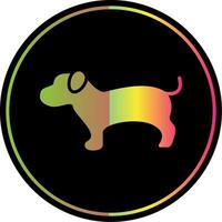 Dog Glyph Due Color Icon Design vector