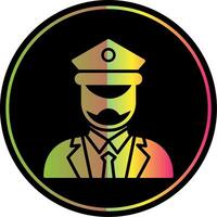 Captain Of Ship Glyph Due Color Icon Design vector