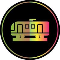 High Speed Train Glyph Due Color Icon Design vector