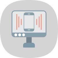 Responsive Design Flat Curve Icon Design vector