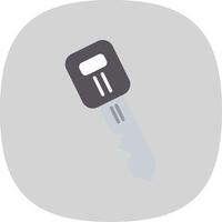 Car Key Flat Curve Icon Design vector