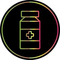 Pill Jar Line Gradient Due Color Icon Design vector