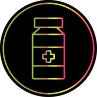 Pill Jar Line Gradient Due Color Icon Design vector