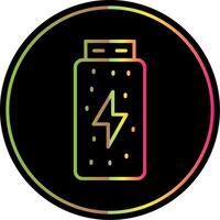 Battery Status Line Gradient Due Color Icon Design vector