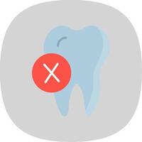 Dentist Flat Curve Icon Design vector