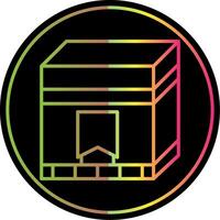 Kaaba Line Gradient Due Color Icon Design vector
