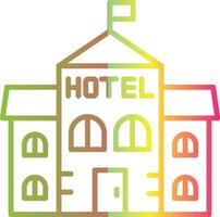 hotel línea degradado debido color icono diseño vector