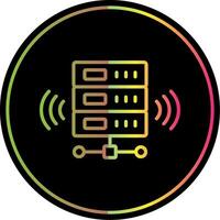 Wireless Database Line Gradient Due Color Icon Design vector