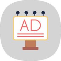 Banner Ads Flat Curve Icon Design vector