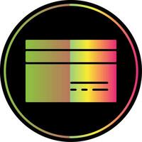 crédito tarjeta glifo debido color icono diseño vector