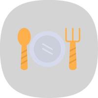 Cutlery Flat Curve Icon Design vector