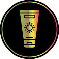 Sun Cream Glyph Due Color Icon Design vector