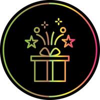 Gifts Line Gradient Due Color Icon Design vector