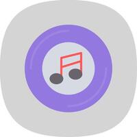 Music Flat Curve Icon Design vector