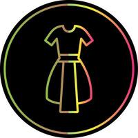 Dress Line Gradient Due Color Icon Design vector