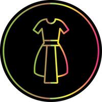 Dress Line Gradient Due Color Icon Design vector