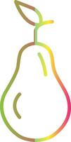 Pear Line Gradient Due Color Icon Design vector