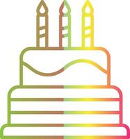 Cake Line Gradient Due Color Icon Design vector