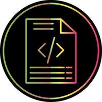 codificación línea degradado debido color icono diseño vector