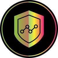 Security Analytics Glyph Due Color Icon Design vector