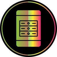 Mobile App Server Glyph Due Color Icon Design vector