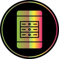 Mobile App Server Glyph Due Color Icon Design vector