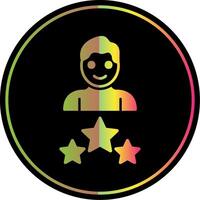 Expert Glyph Due Color Icon Design vector