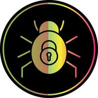 Security Bug Glyph Due Color Icon Design vector