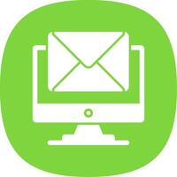Mail Glyph Curve Icon Design vector
