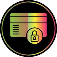 Credit Card Secure Glyph Due Color Icon Design vector