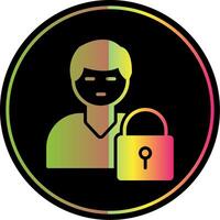 Authorization Manager Glyph Due Color Icon Design vector