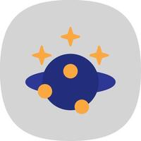 astronomía plano curva icono diseño vector