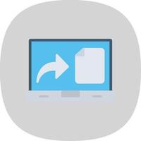 File Flat Curve Icon Design vector