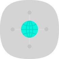 Networking Flat Curve Icon Design vector