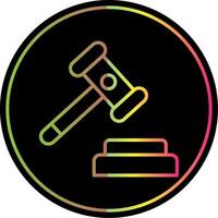 Auction Line Gradient Due Color Icon Design vector