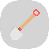 Shovel Flat Curve Icon Design vector