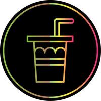 Soda Drink Line Gradient Due Color Icon Design vector